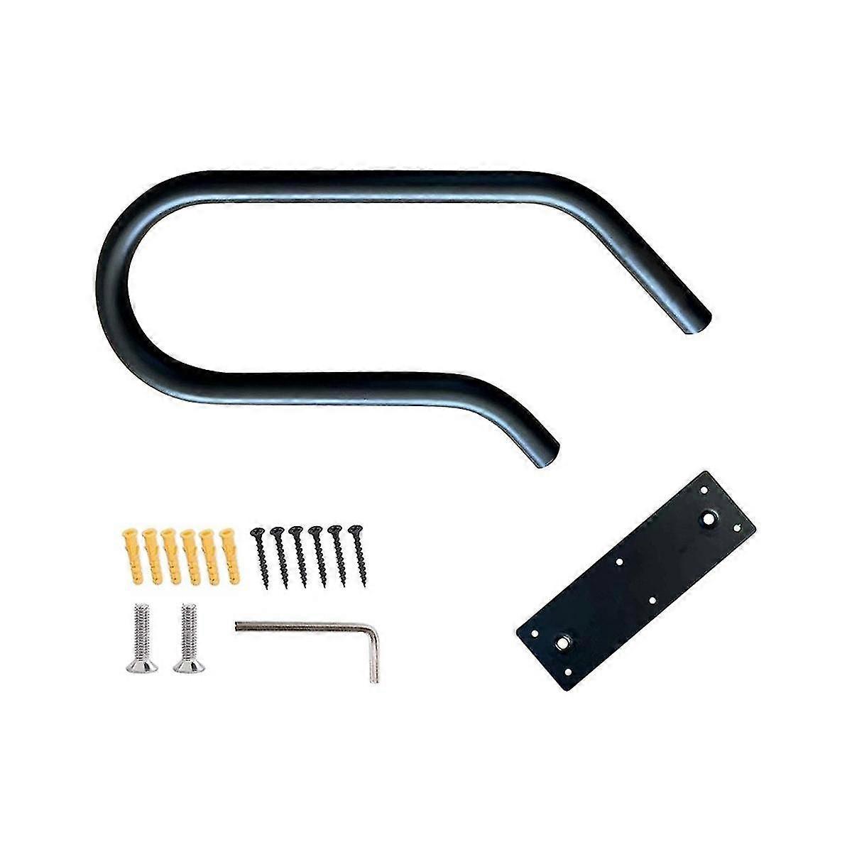 1PCS Handrail for 1-3 Step Stairs, Steel Handrails for Indoor Stairs with Black Finished Surface