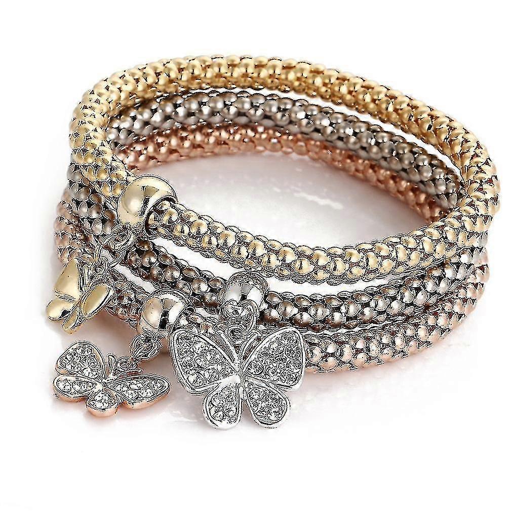 seos elastinen popcorn perhonen rannekoru korut naaras