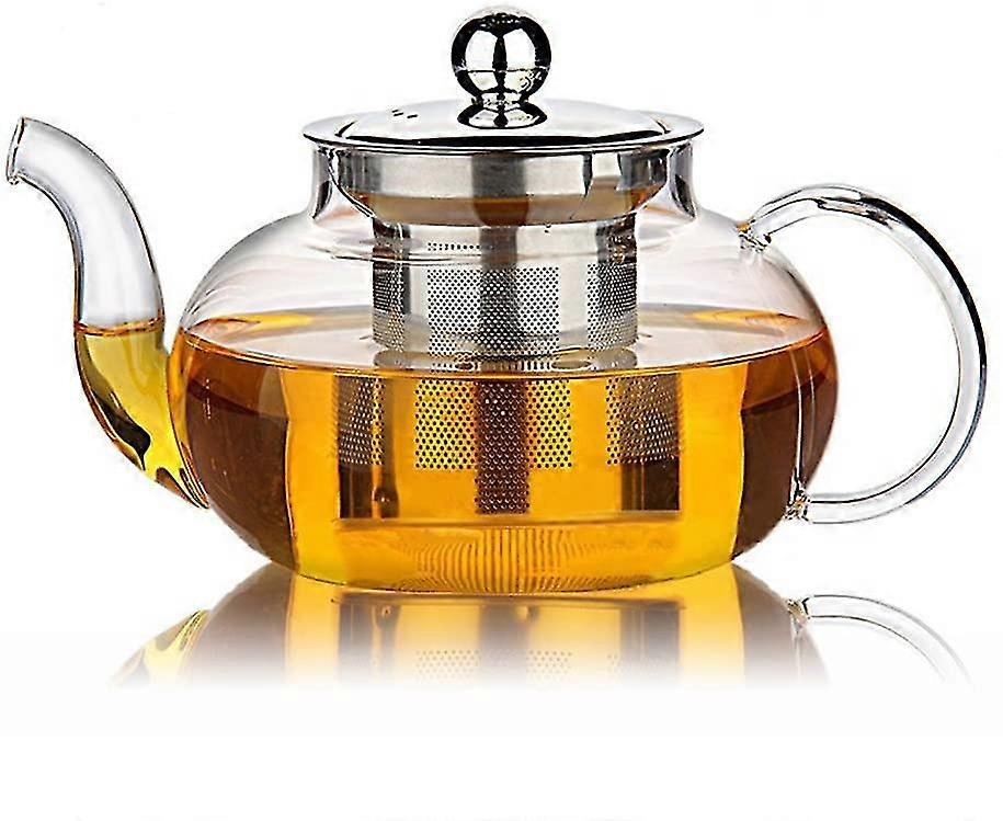 Hiware Glass Teapot With Removable Stainless Steel Lid & Infuser