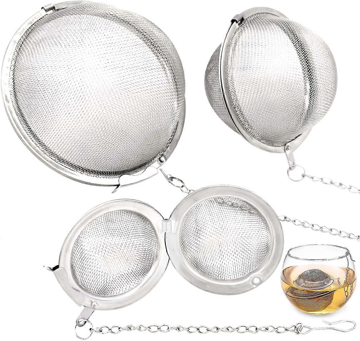 3 Pcs Tea Strainers Stainless Steel Tea Infusers Tea Strainers Fine Mesh