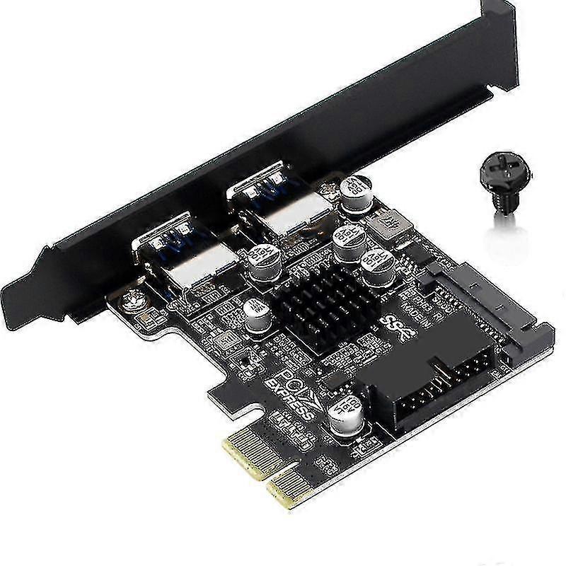 2-Port USB Pci-e 1x Extender Vl805 Controller 5gbps Sata15pin Power für Desktop