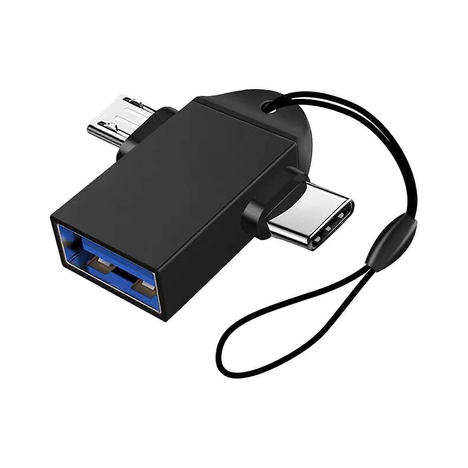 2-in-1 Otg Usb 3.0 Female To Usb 3.1 Type C & Micro-b Male Adapter Converter