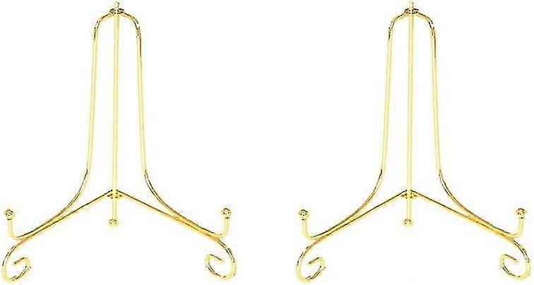 2 Pcs 12" Iron Display Stand,gold Iron Easel Plate