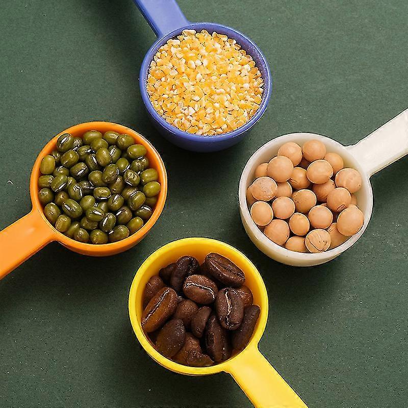 4pcs Coffee Scoop,Plastic Multi Function Coffee Measuring SpoonGreat Measuring Coffee