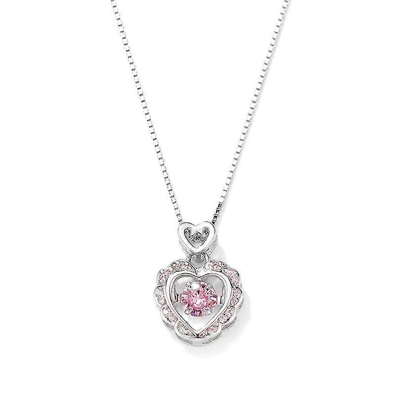 Creative Love Zircon heart Necklace