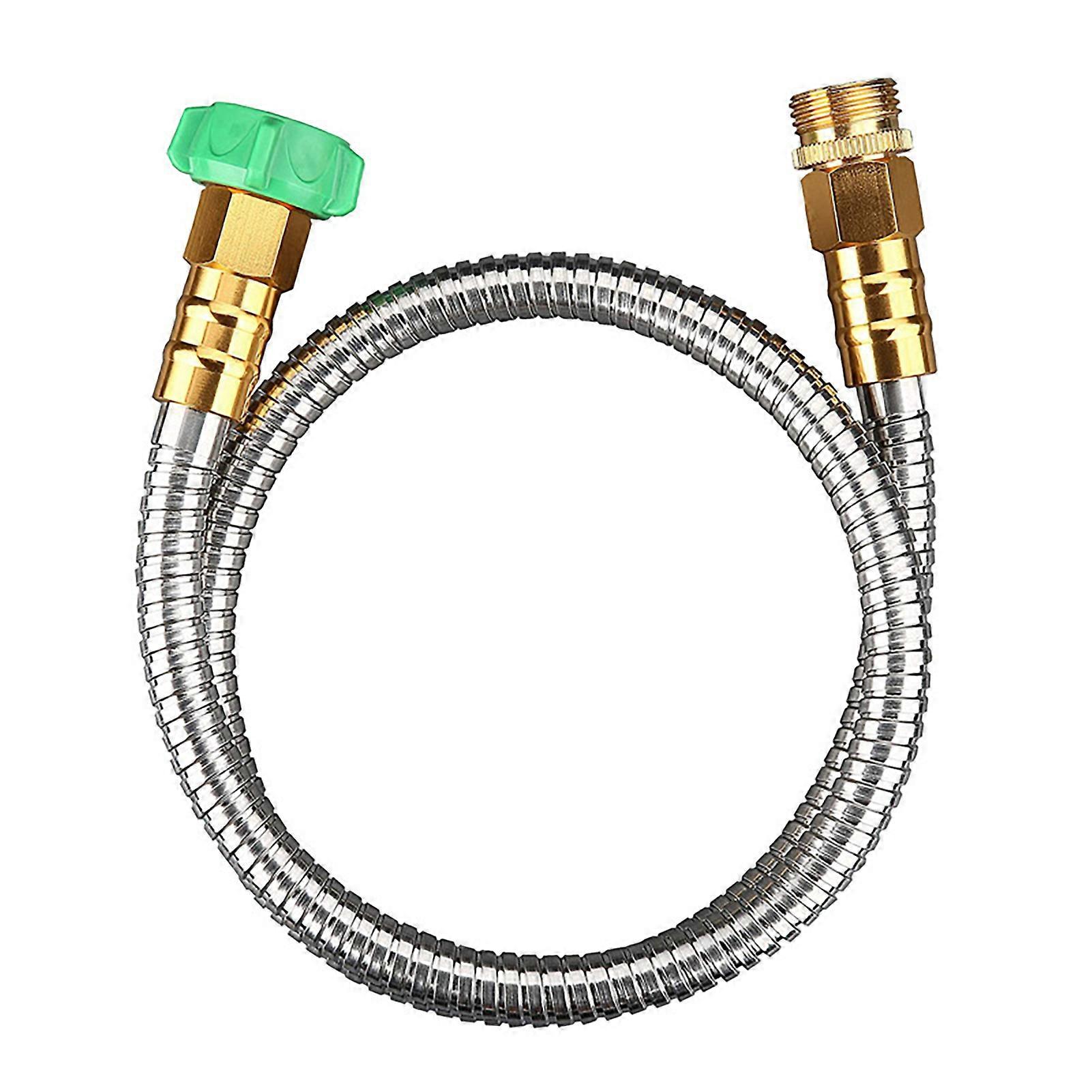 Short Garden Hose Metal Leakproof Leader Hose Universal Fit Secure Connection Outdoor Garden Watering Stainless Steel Flexible Hose