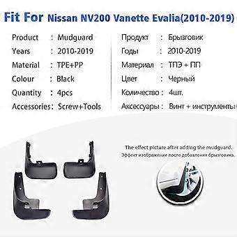 Deflettori Aria Anteriori Per Nissan NV200 / Evalia 2010, Montaggio Interno, 2 Pezzi