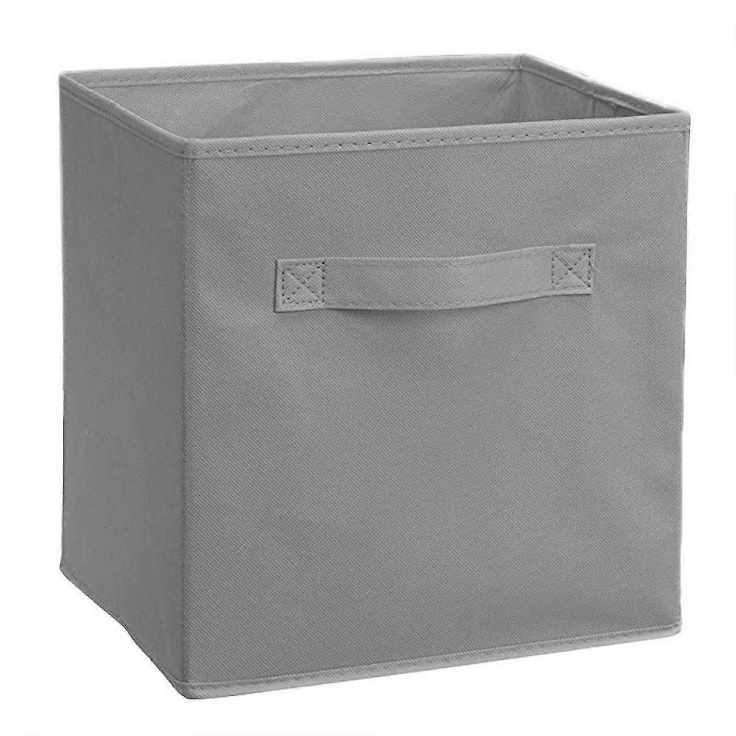 Gray foldable storage box household storage basket