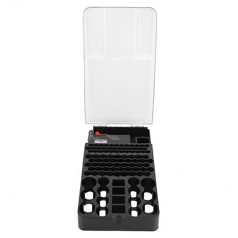 104 Grids Battery Storage Box Case Container Organizer with Pointer Type Battery Tester
