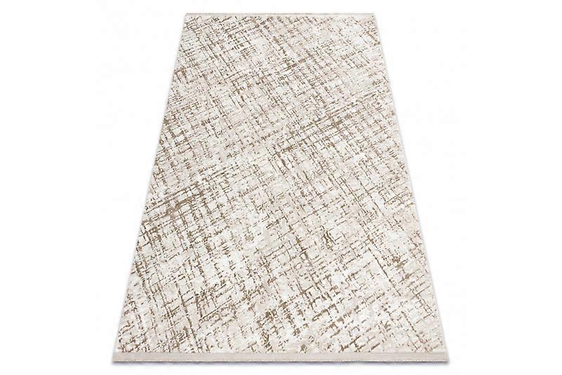 Modern carpet DUKE 51550 beige / cream - Trellis, structured, very soft, fringes