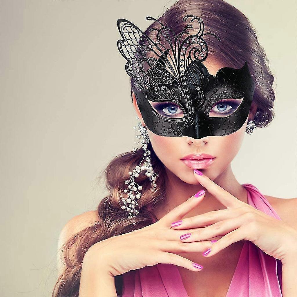 NICUTE Gold Maskerade Maske Schmetterling – Venezianische Halbmaske Mit Glitzer, Für Karneval & Party