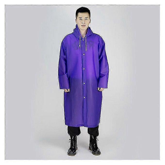 Waterproof Jacket Eva Button Hooded Raincoat