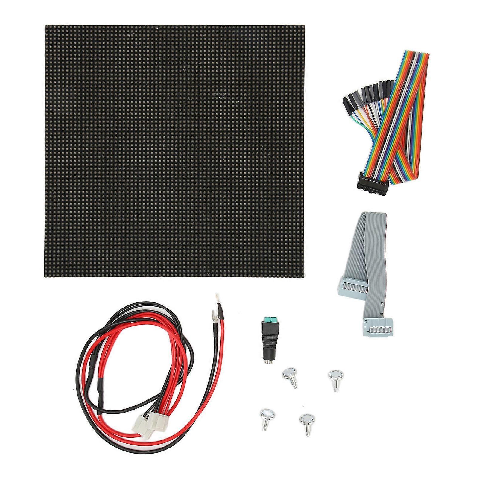 RGB-Vollfarb-LED-Matrix-Panel 6464 3-mm-Raster 4096 RGB-LEDs Einstellbare Helligkeit Biegsames PCB-LED-Matrix-Display