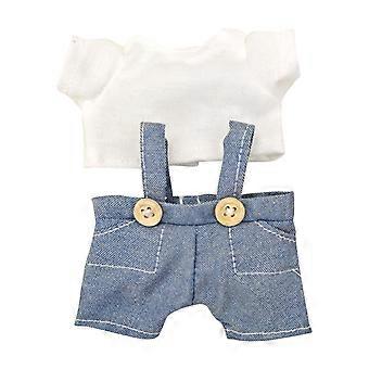 Ropa de muñeca de peluche DIY Photo Props Manos en ropa de muñeca de niña para muñecas de 17 cm tirantes Camiseta