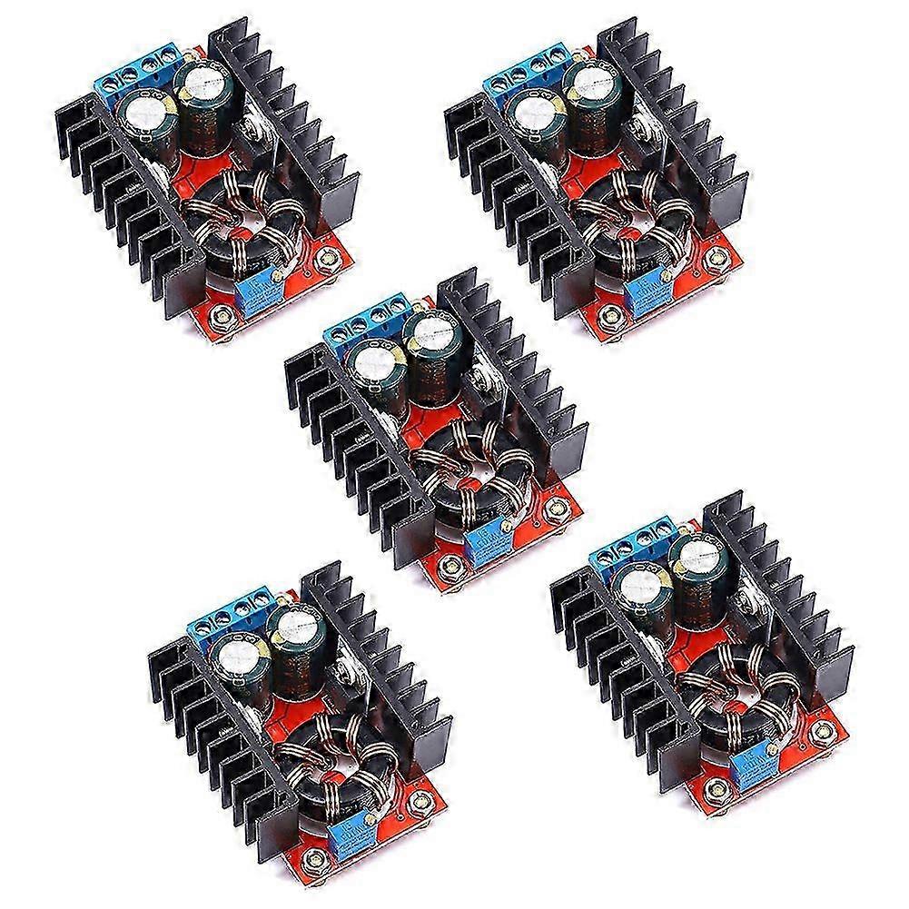 5Pcs 150W DC-DC 10-32V to 12-35V Step Up Boost Converter Voltage Adjustable Module Laptop Voltage C