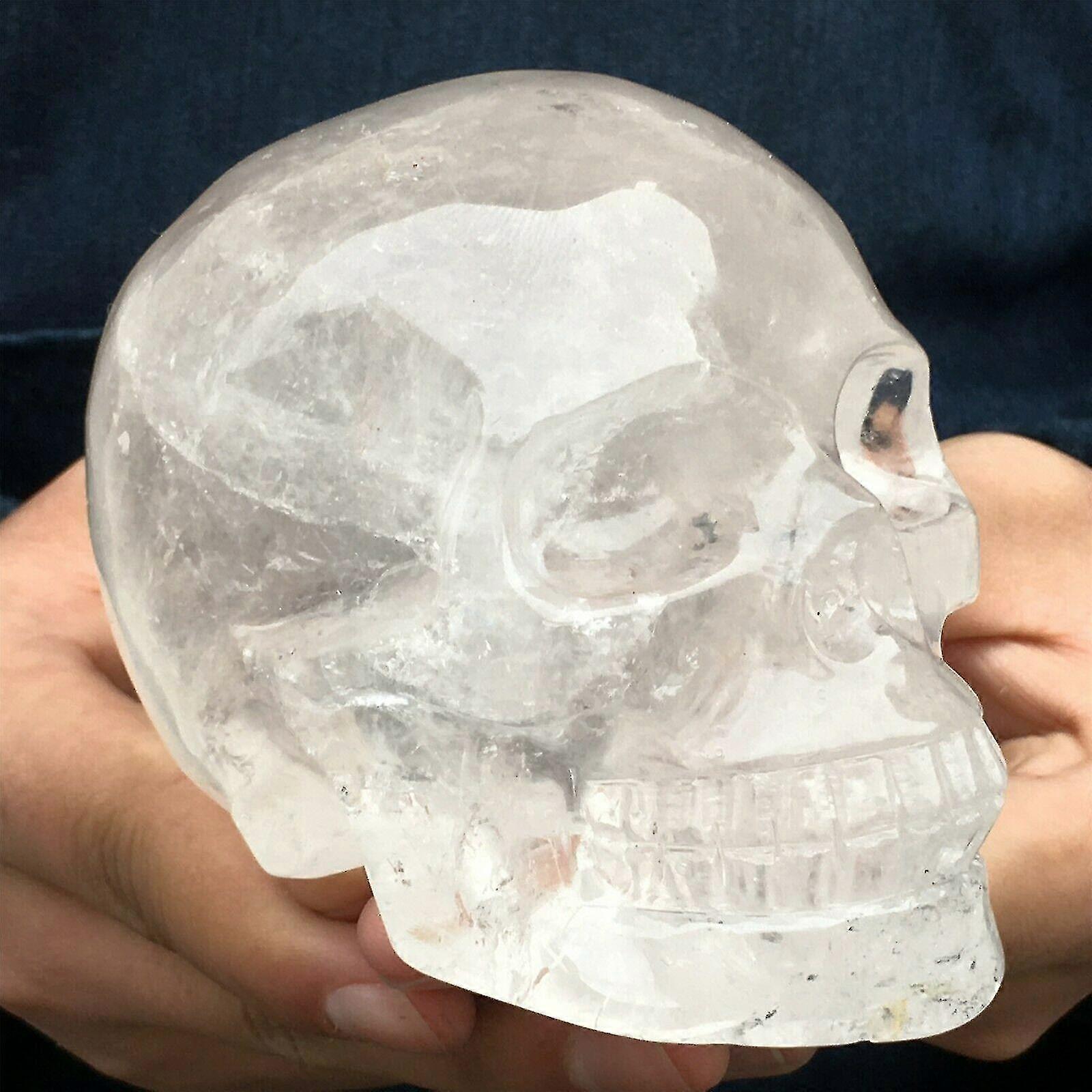 thumbnail image 2 of 2.2″ Natural Obsidian Quartz Crystal Skull – Hand Carved, Reiki Healing, 70g 2 of 5