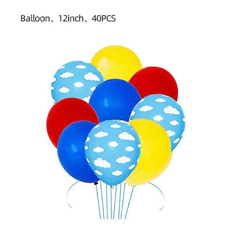Blue Sky White Clouds Theme Party Supplies  Cartoon Toy Story Disposable Tableware Cup For Kids Boys Birthday Party Decorations