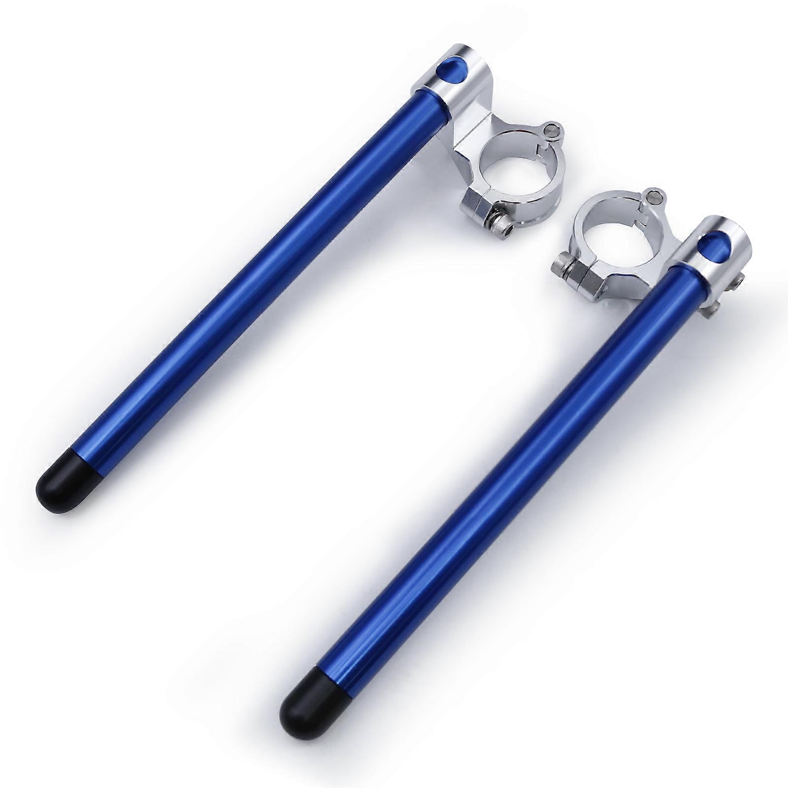 CNC Motorrad 7/8 "22MM Lenker Rised 1،5 zoll Clip Auf Einstellbare Gabel Clamp 37 مم 41 مم 43 مم 45 مم 48 مم 50 مم مجموعة Blau
