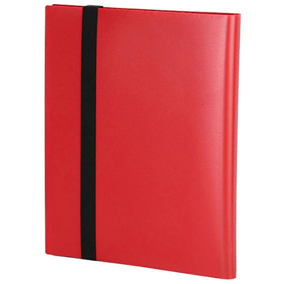 Large Capacity Card Collection Book, Waterproof & Dustproof, Board Game Card Collection Red
