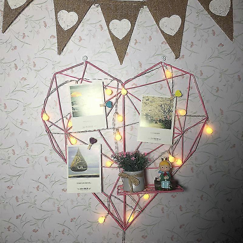 Diy διακόσμηση σιδήρου αποθήκευσης ράφι κάτοχος καρτ ποστάλ πλέγμα πλαίσιο σπίτι υπνοδωμάτιο
