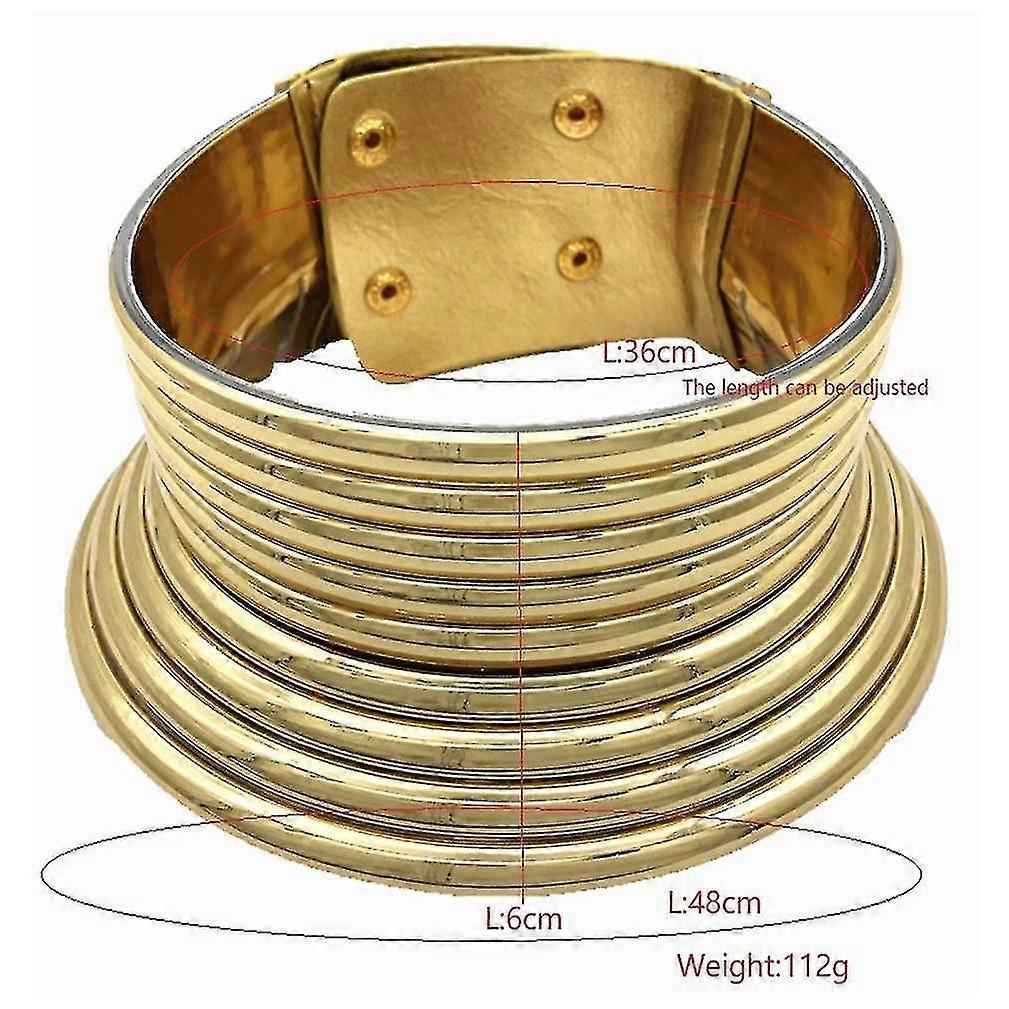 女性ネックレスアフリカ黄金合金カラーチョーカー女性ネックレスパーティー用