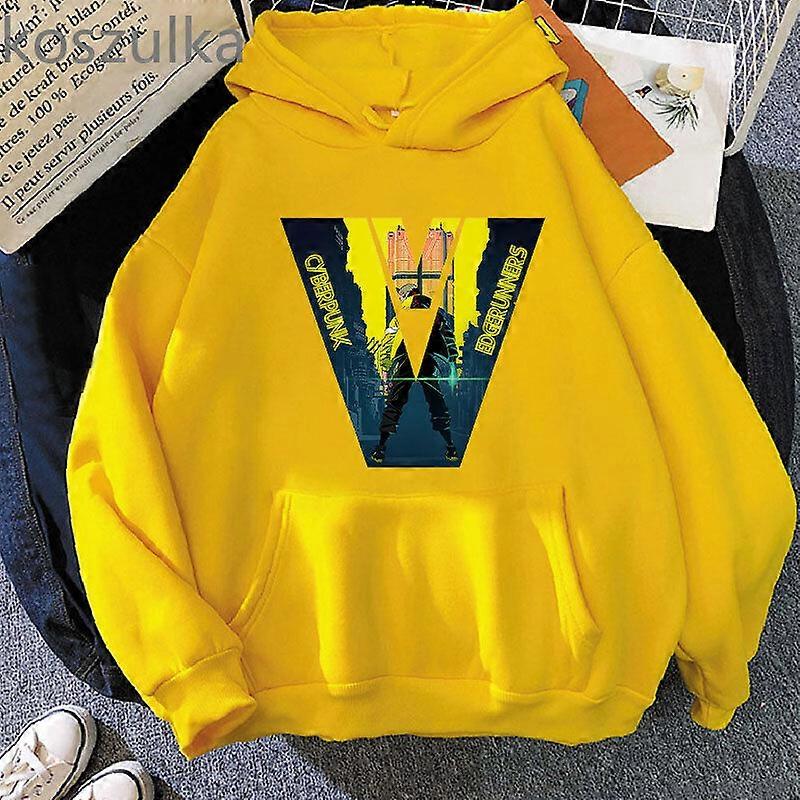 2022 New Cyberpunk: Sudadera con capucha con estampado de Edge Runner David Around Fleece