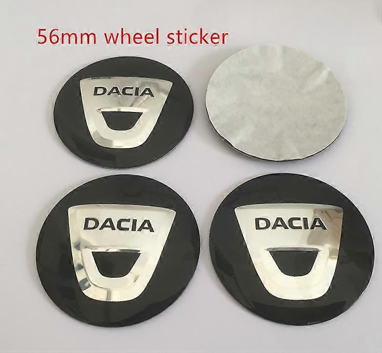 4pcs 3D 56mm 60mm for DACIA Car emblem Wheel hub Center Cap Badge covers sticker Styling accessories