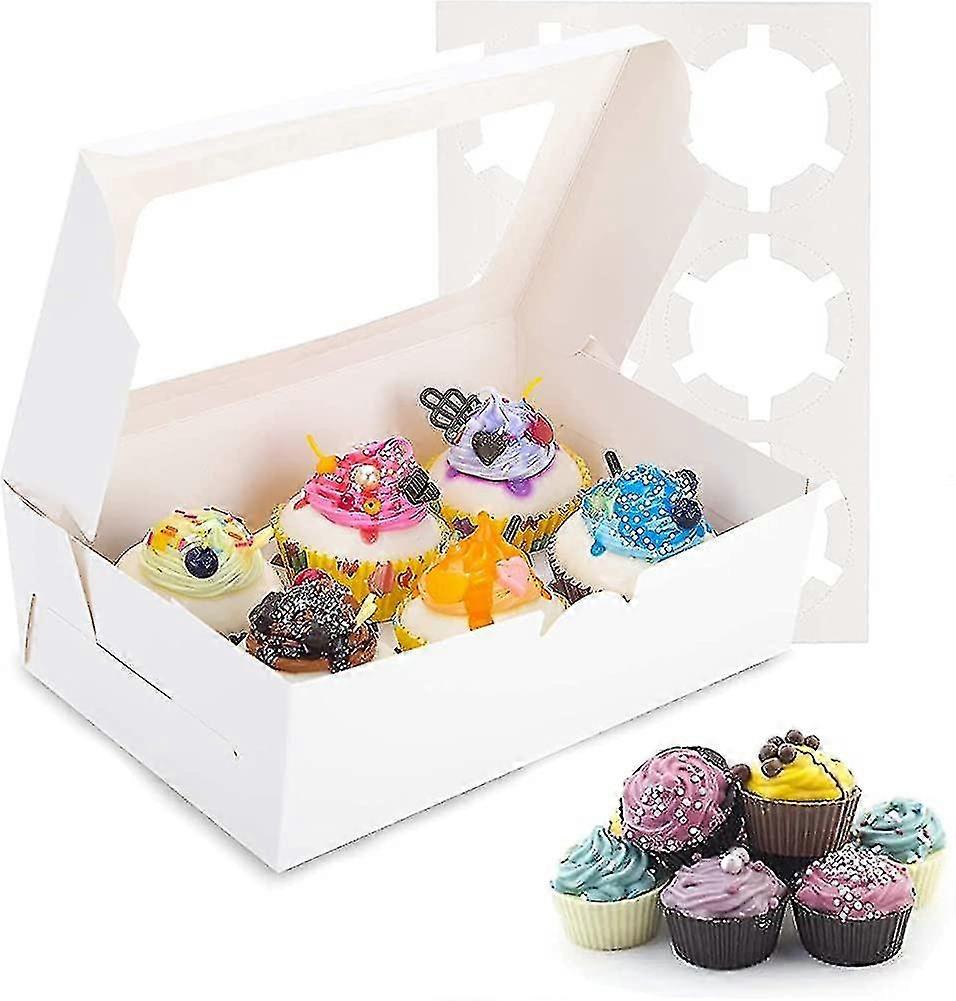 10 Pack  Cake Boxes Hold 6 Standard  Cakes White Cake Boxes For Dessert