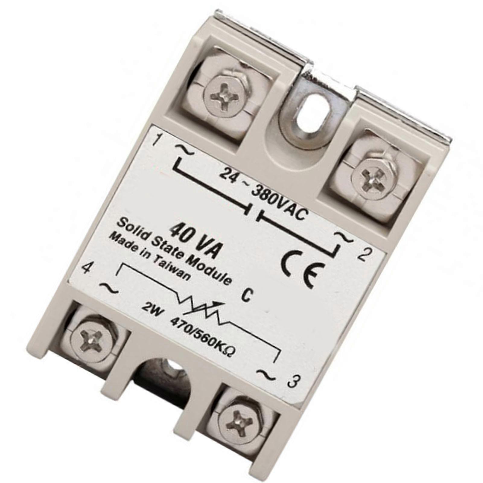 Solid State Relay 40A Single Phase 24-380VAC Input 2W Resistance Voltage Regulator