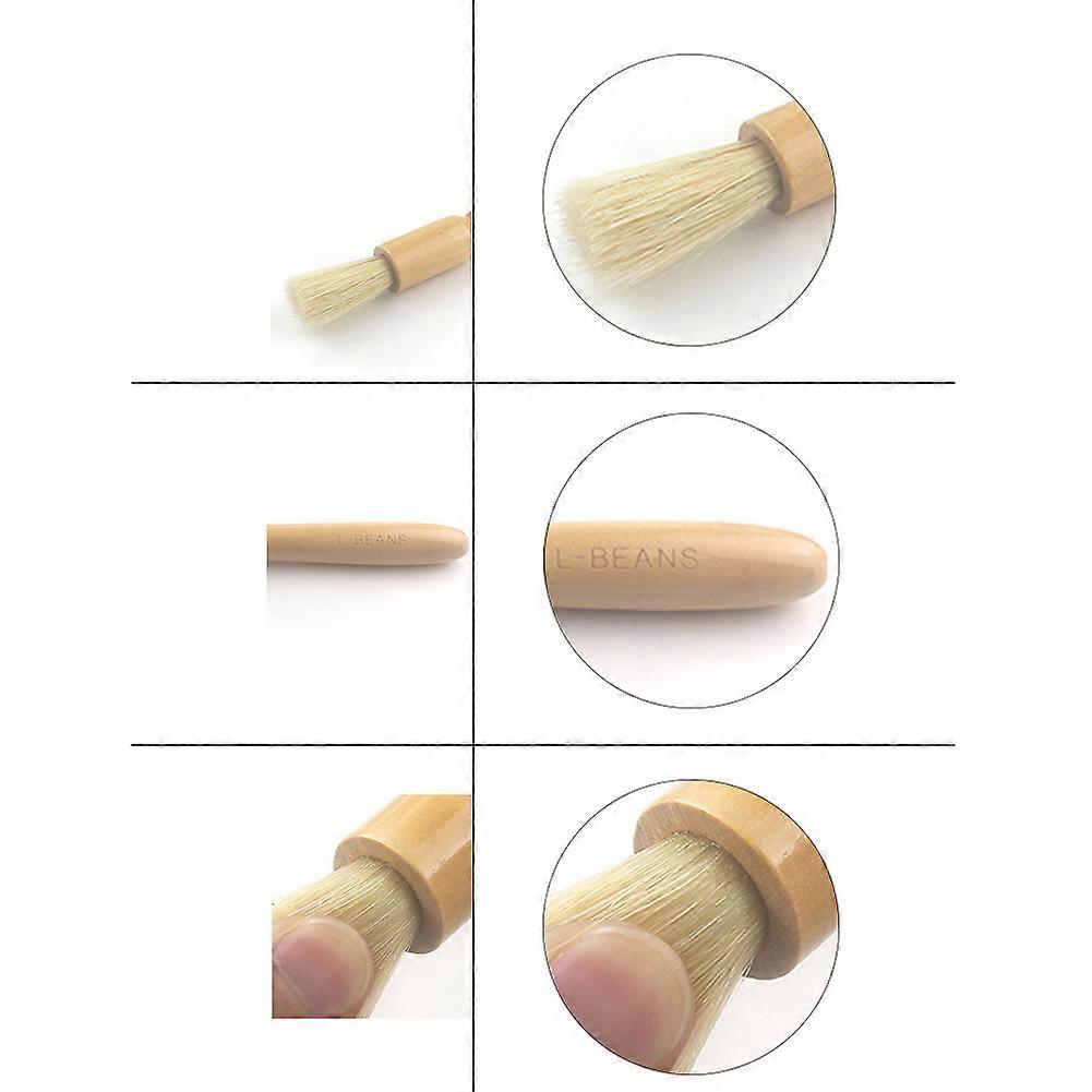 Faux Bristle Coffee Bean Grinder Cleaning Brush with Solid Wooden Handle