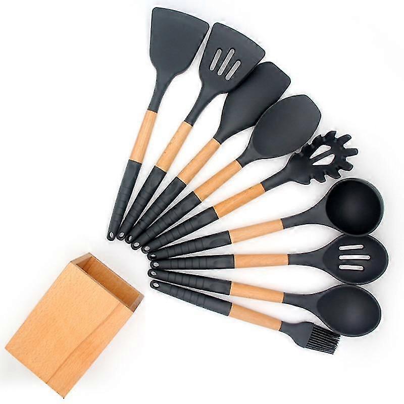 أدوات المطبخ سيليكون Kitchenware 9 قطعة مجموعة غير زلة مقبض أداة المطبخ| مجموعات أدوات الطبخ