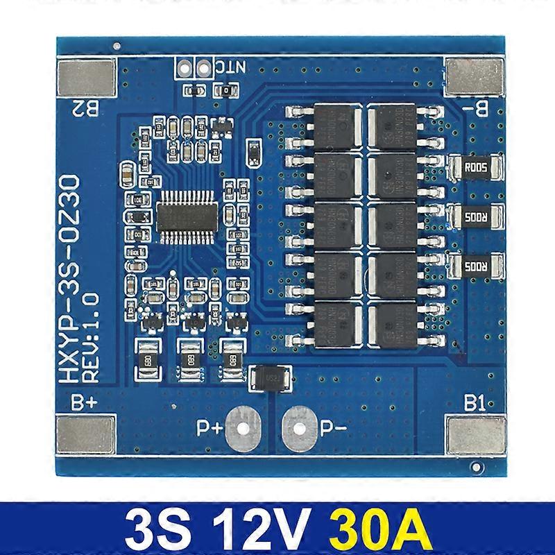3S 12V 15A/20A/25A/30A BMS 18650 Lithium Battery Protection Board 11.1V 12.6V Anti-overcharge With Balance  Temperature Control