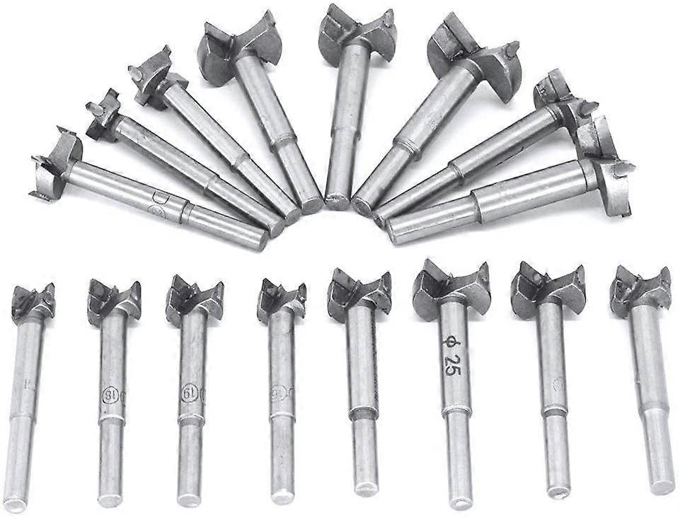 16 Pieces Woodworking Drill Bits, 15-35mm Carbide Woodworking Cutters Forstner Shaper Bit For Hole Punching Wood Products, Installing Doors V7036-2