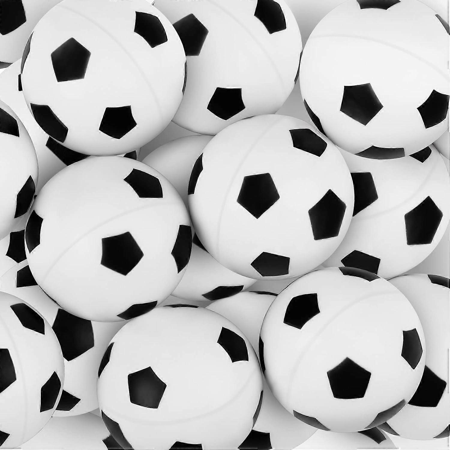 24 Pieces Football Bouncing Balls 4cm Rubber Sports Balls Bouncing Ball Football Theme Small Bouncing Balls Set for Party Game Prizes