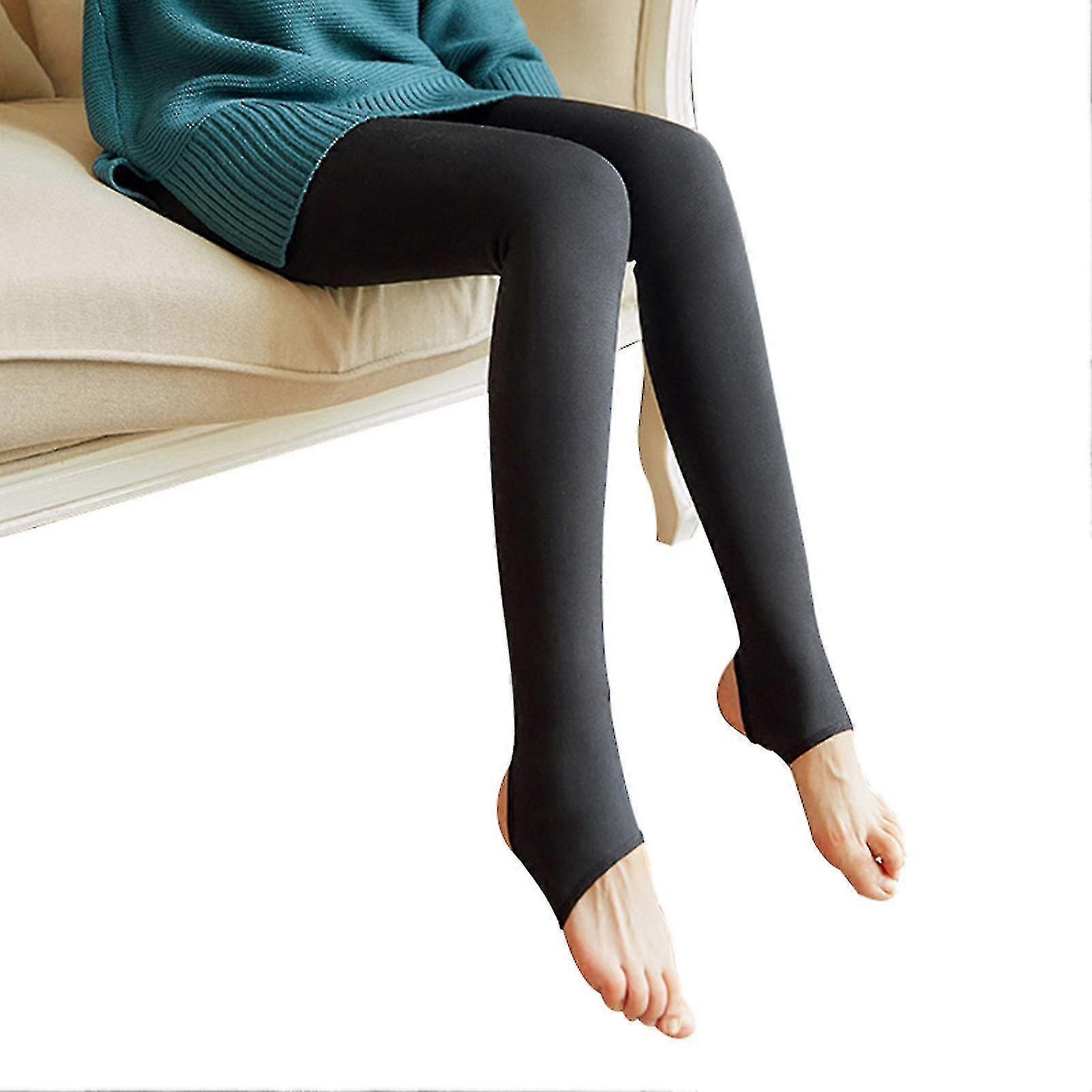 Winter Warm Fleece Pantyhose Lined Natural Skin Color Leggings Slim