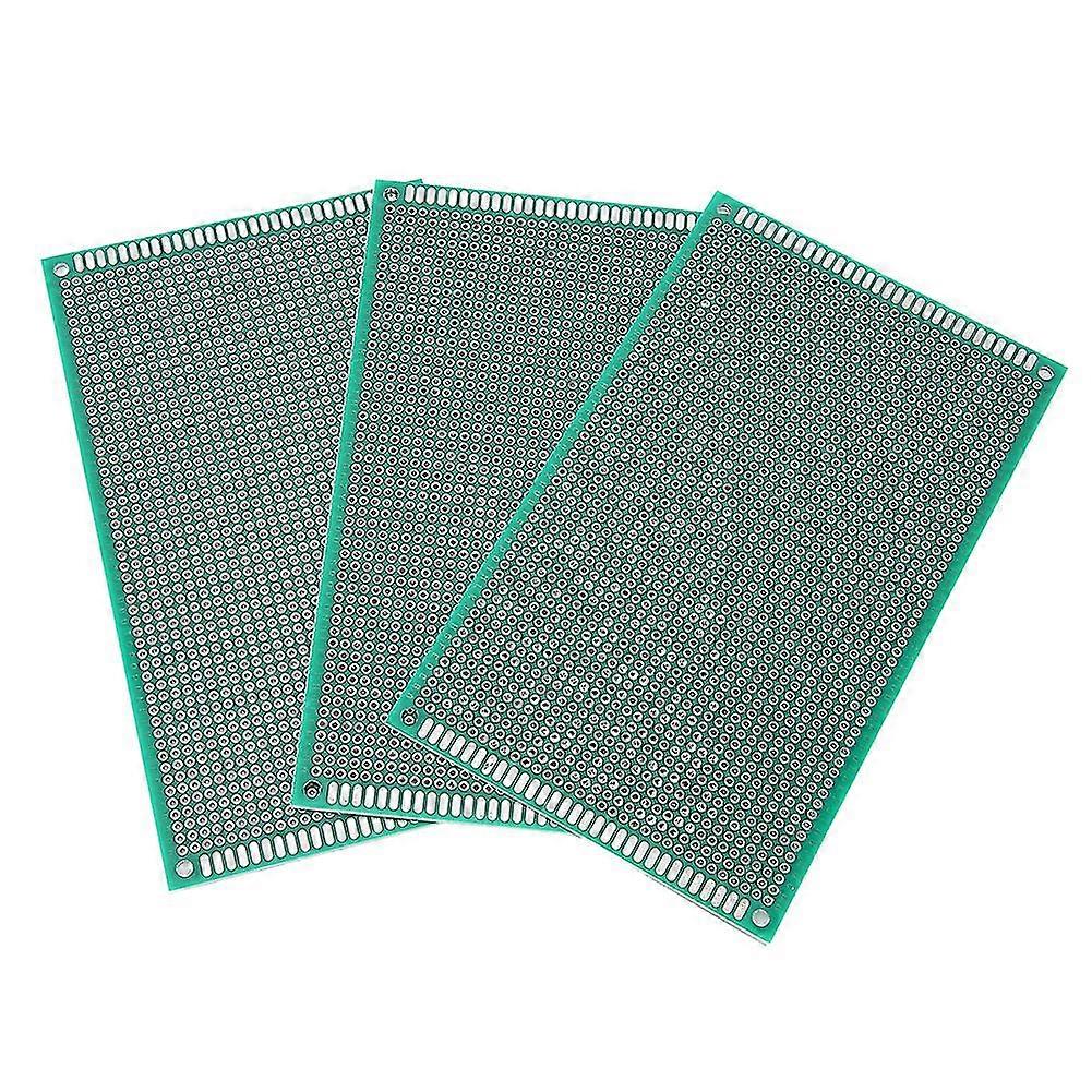 3Pcs Green Spray Tin Double Sided Universal Circuit Board - 9X15 Equipment Accessories
