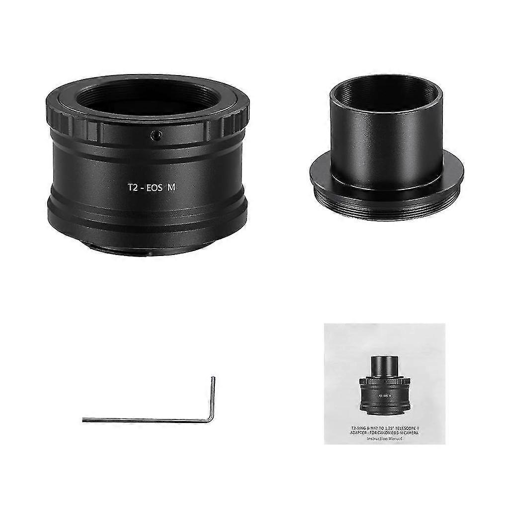 EF to T2 Adapter 1.25" Telescope Lens Adapter for M200 Telescope Spotting Scope Connects Your Camera to Telescope