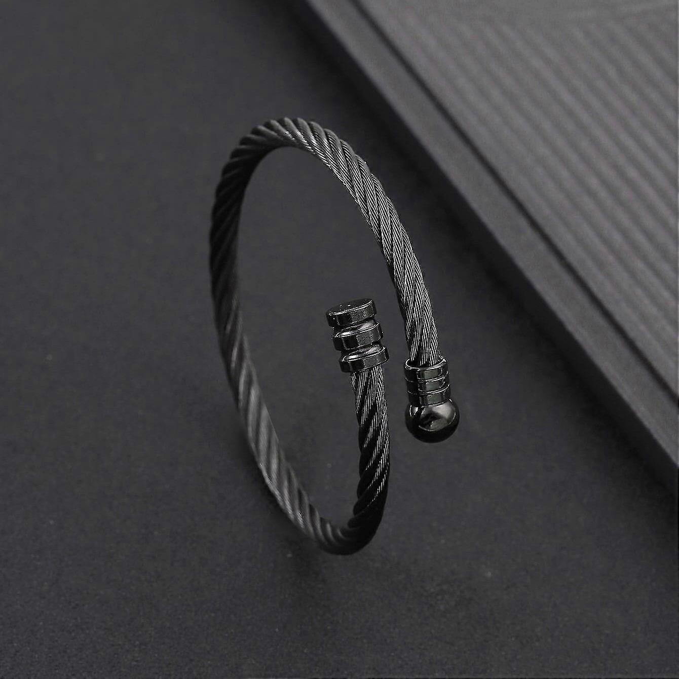Lymph Drainage Bracelets, Crainoc Titaniumion Osimium Bangle, Titanium Ion Open Adjustable Bracelet