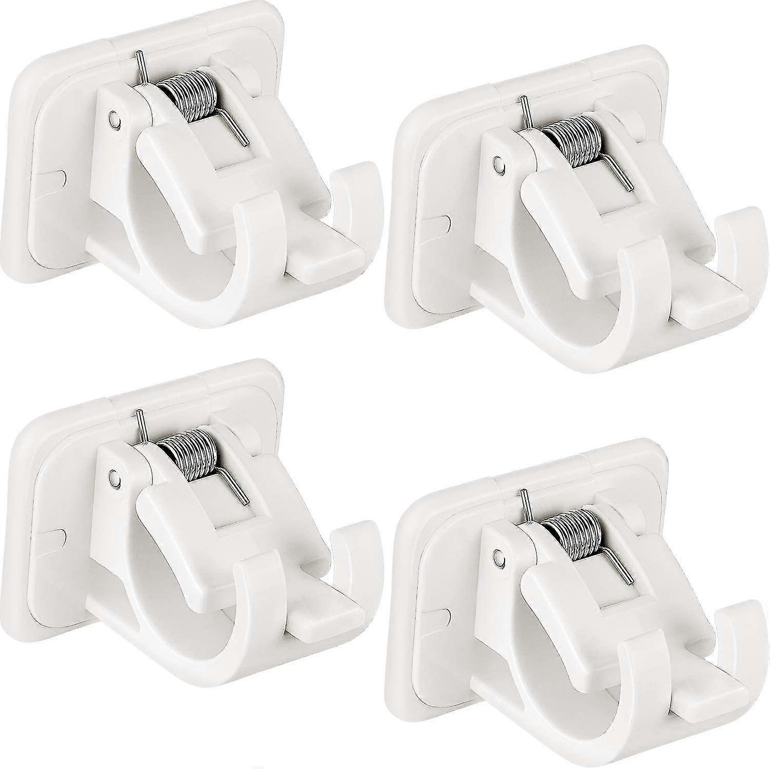 Self-adhesive Curtain Rod Fixing Hook Brackets (4 Pcs)