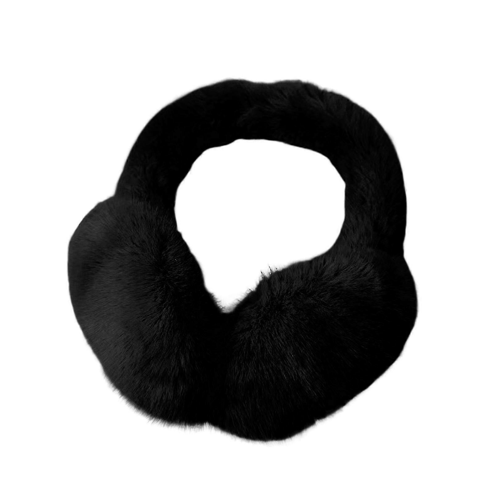 Solid Color Elastic Non-slip Cute Unisex Earmuffs Winter Soft Thickened Plush Headband Ear Warmer