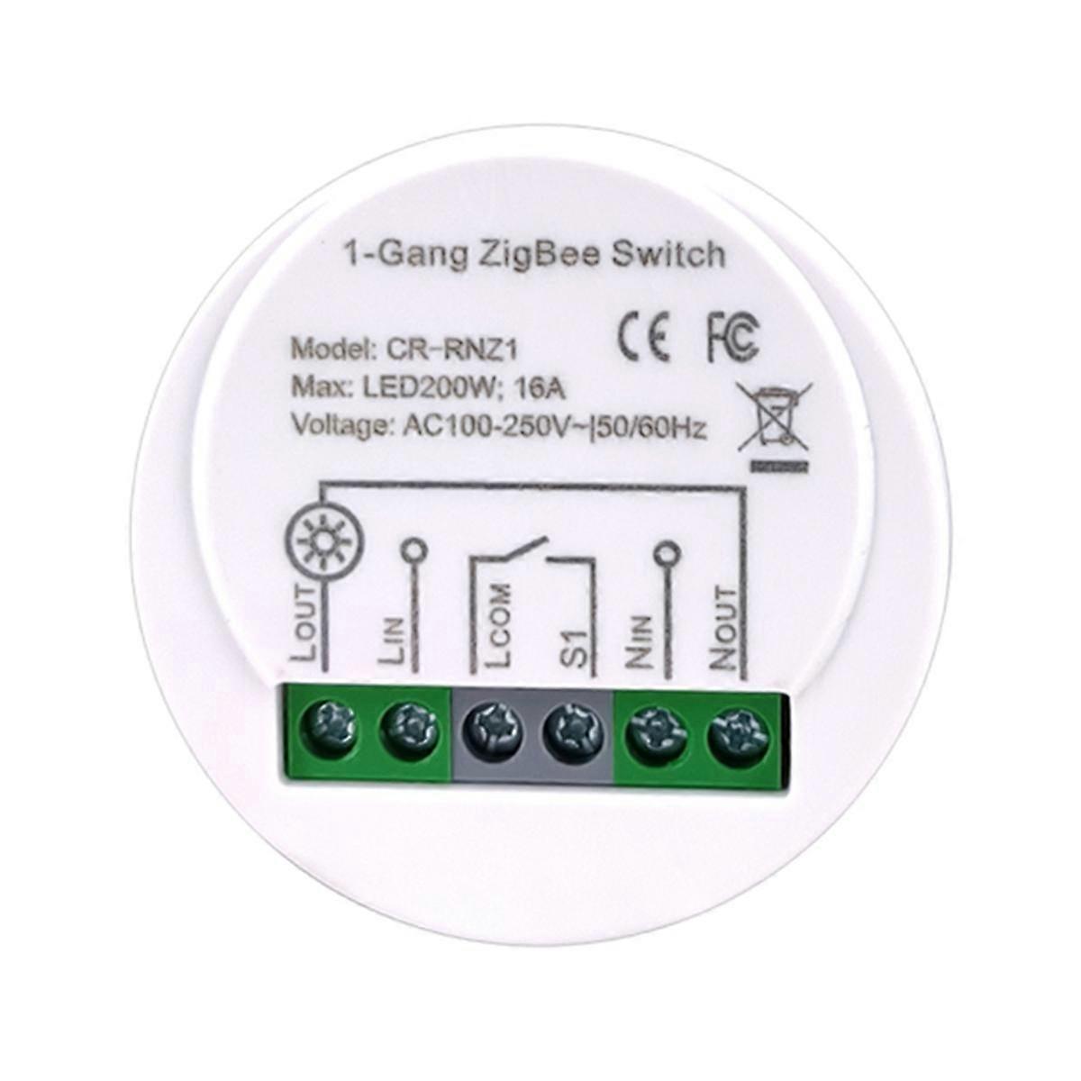 Energy Monitor Switch ZigBee 16A 90-250V AC Tuya Smart Life App Works with Alexa for Google Home Vo
