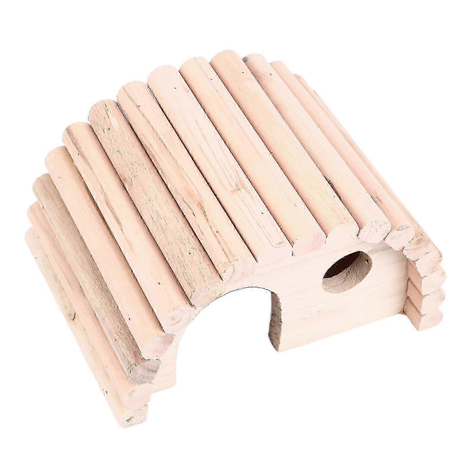 Hamster Wooden House Cute Arch Shape Safe and Sturdy Habitat for Small Animals like Guinea Pigs Gerbils and Rats