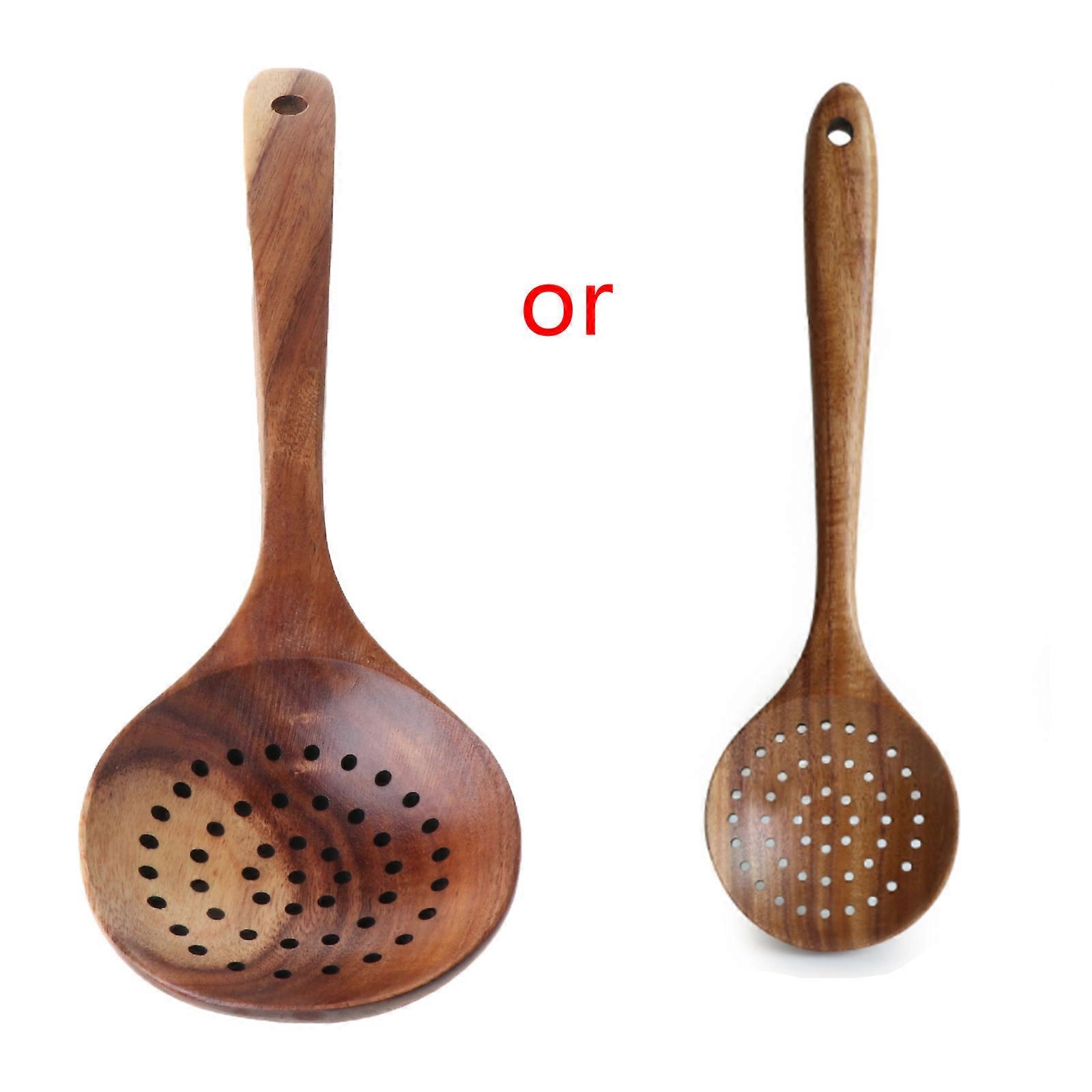 Brewing Grill Stirring Solid Natural Hardwood Kitchen Long Handle Spatula