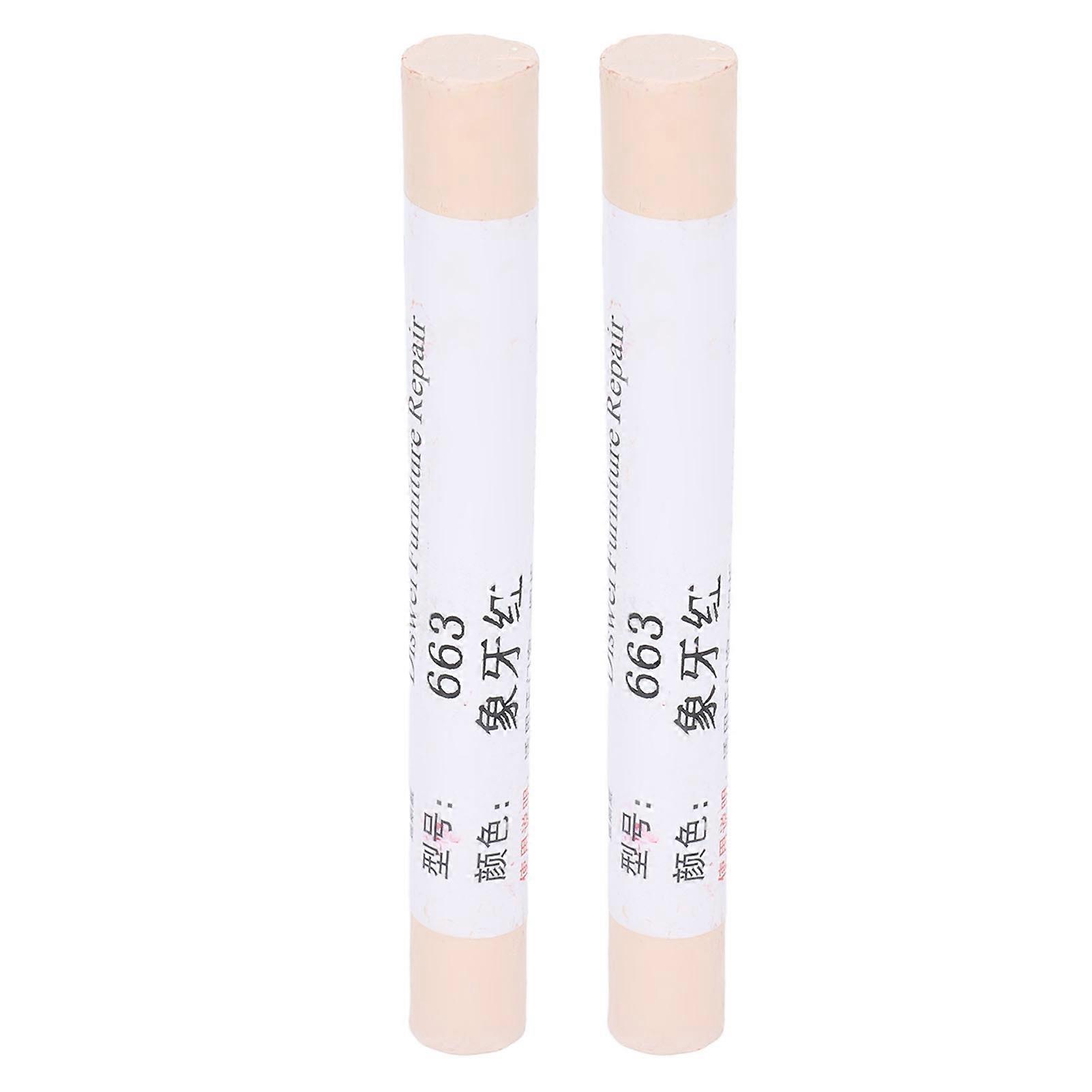 2pcs έπιπλα βαφής πατωμάτων επισκευής κραγιόν μπαλωμάτων στυλό ξύλινο σύνθετο επισκευαστικό υλικό ελεφαντόδοντο