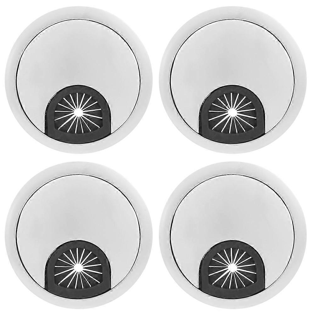 4Pcs/Set οργανωτής τρυπών καλωδίων καλωδίων γραφείων υπολογιστών κραμάτων ψευδαργύρου για το εγχώριο γραφείο