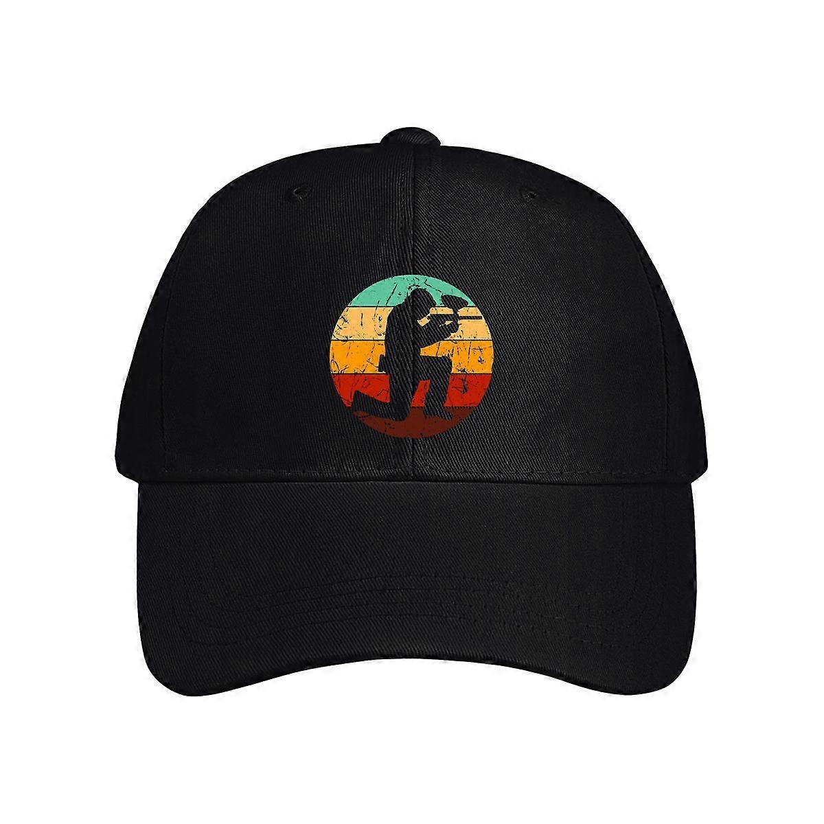 Retro Paintballer Silhouette Retro Baseball Cap