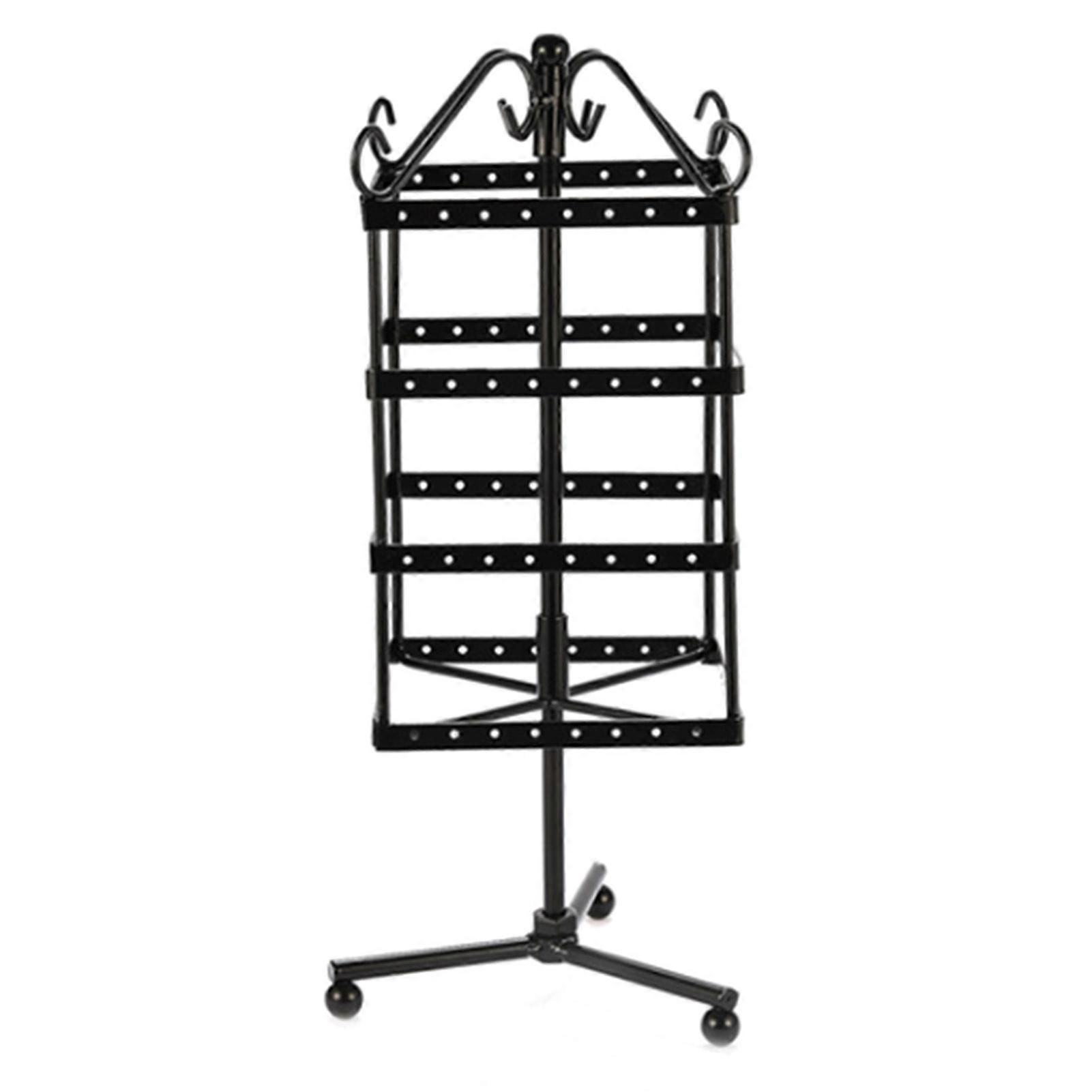 金属4层方形旋转珠宝展示架耳环组织者珠宝架