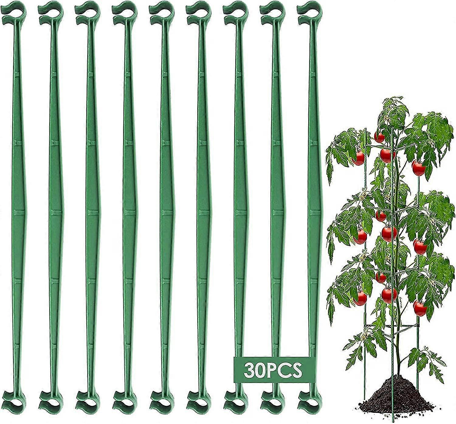 Lot de 4 piquets de support en métal pour plantes de jardin u2013 avec clip pour plantes, 1,8 m