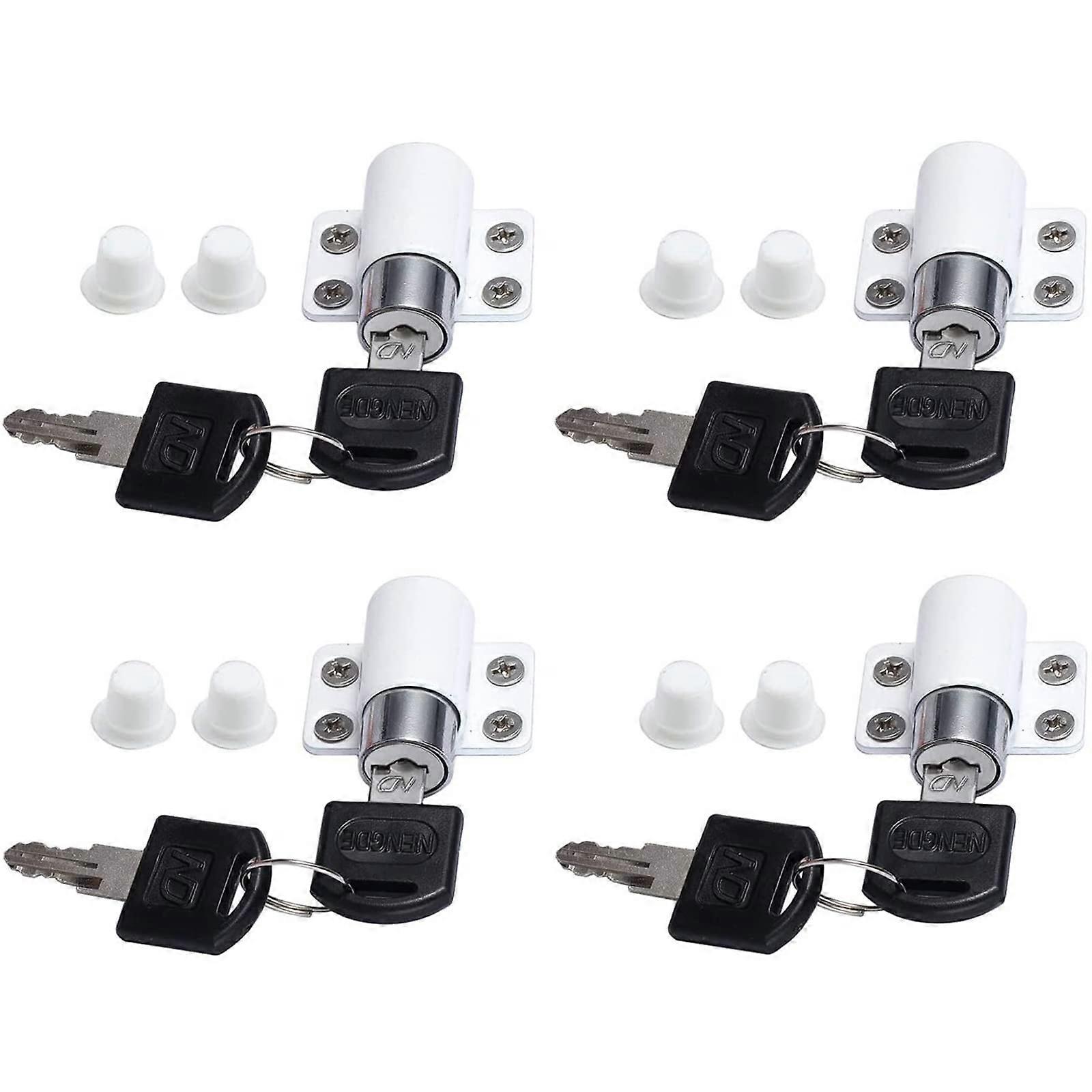 Pack Window Door Security Lock with Key, Child Window Safety Lock, Sliding Door Lock Patio Cupboard Bolt Anti-theft Limit