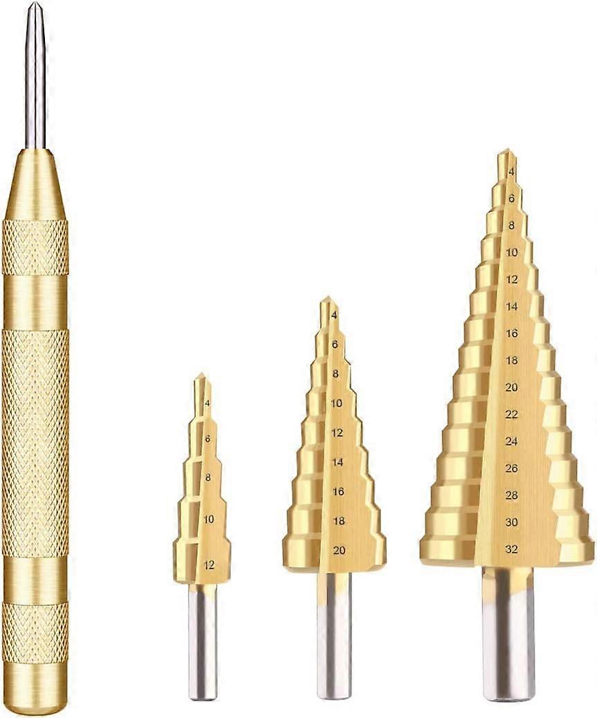 Metal Step Countersink Drill Bit, Triangular Hex Countersink 4pcs